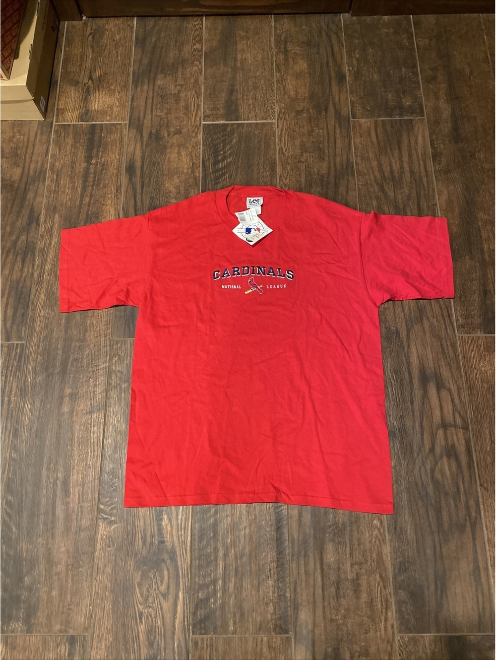 NWT Vintage St. Louis Cardinals T-shirt Adult Large Red Embroidered